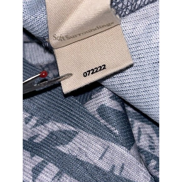 Soft Surroundings Sz MEDIUM Valerie Tunic Scoop Neck Dusty Blue Floral EUC - Picture 11 of 11